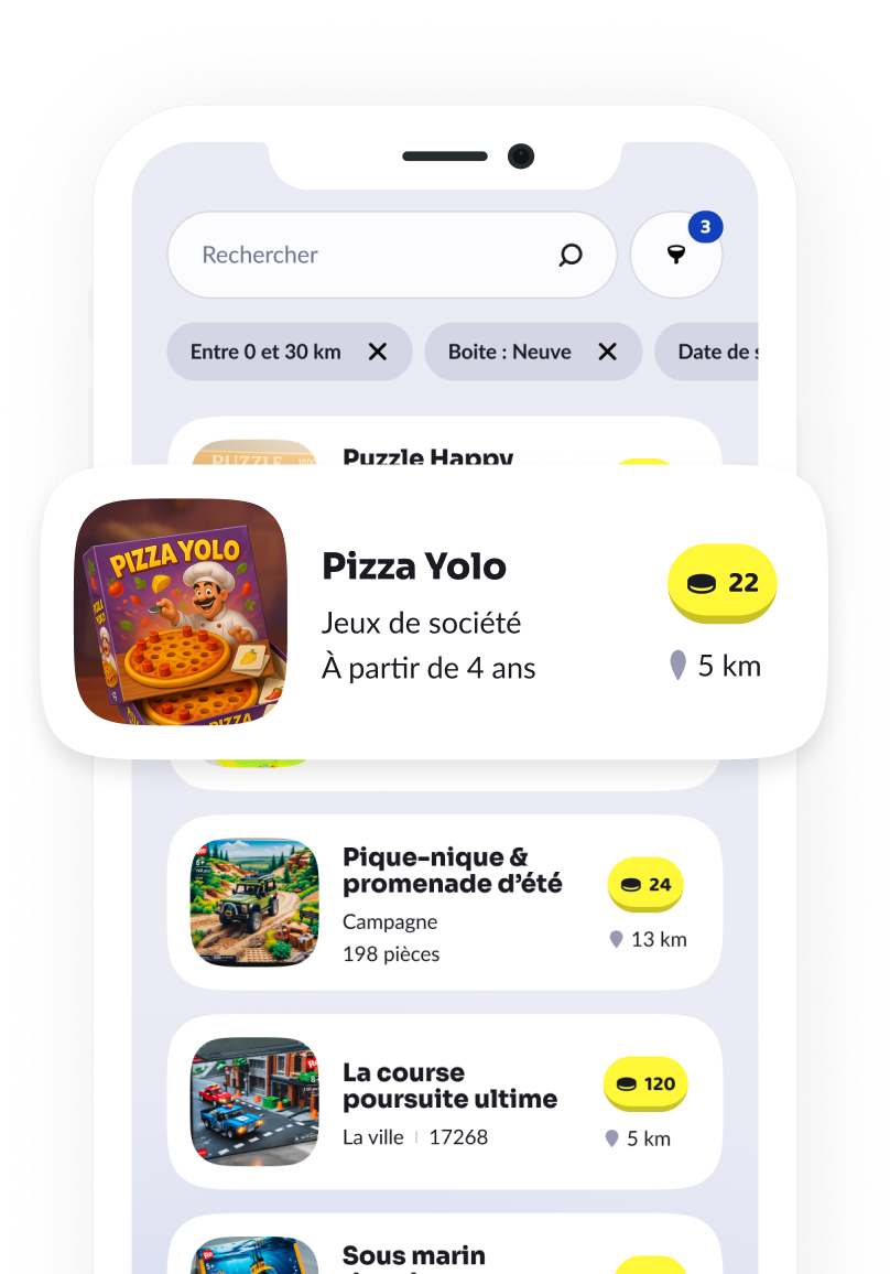 Catalogue de jeux de société et jouets disponibles à l'échange
